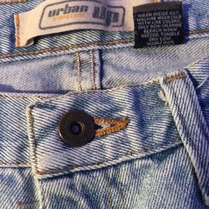 Light washed blue jeans